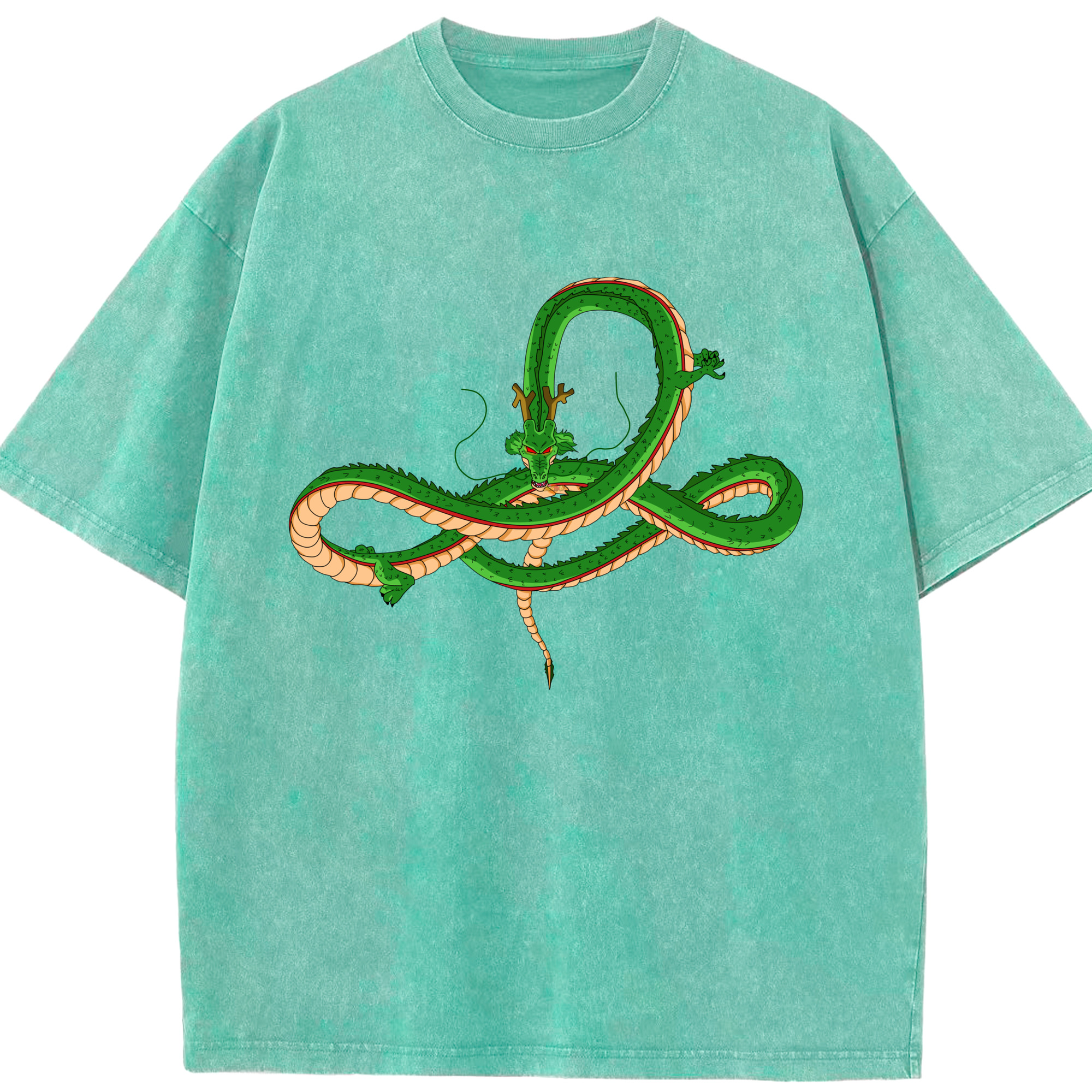 （画像用） ドラゴンボール 神龍 シェンロン DRAGON BALL Shenron 綿100% ヴィンテージ風 半袖Tシャツ（フロントプリント）